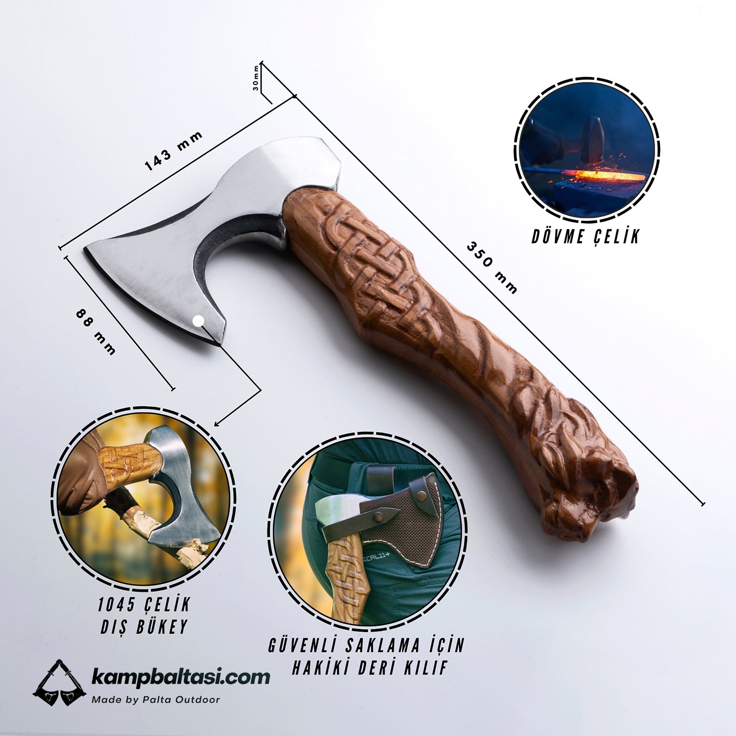 PALTA Outdoor Aslan Başlı Kamp Baltası