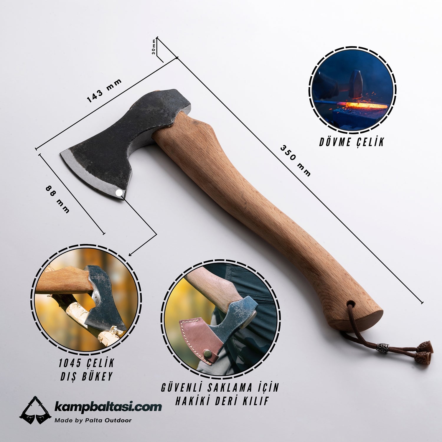 PALTA Outdoor Kongar 35 cm Kamp Baltası