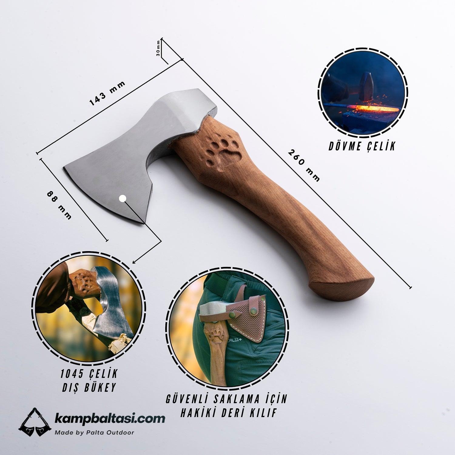 PALTA Outdoor Pençe Desenli Kamp Baltası